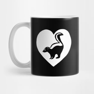 Skunk Heart White for Skunk Lovers Mug